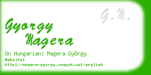 gyorgy magera business card